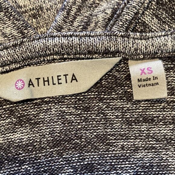 ATHLETA Pose Wrap Cardigan Sweater Open Front in Marled Gray Size XS - Picture 5 of 13